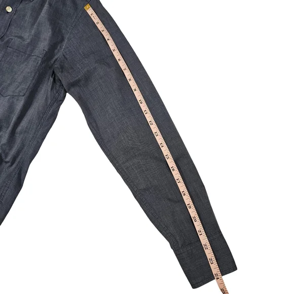 J. Crew Slim Fit 100% Cotton Long Sleeve Button Down Shirt, Dark Blue, XS - Picture 9 of 9